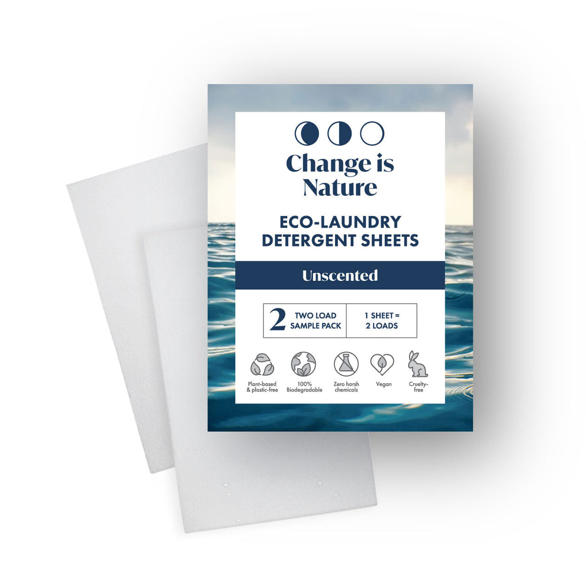 Unscented EcoLaundry Detergent 2 Load Sample Pack Change is Nature