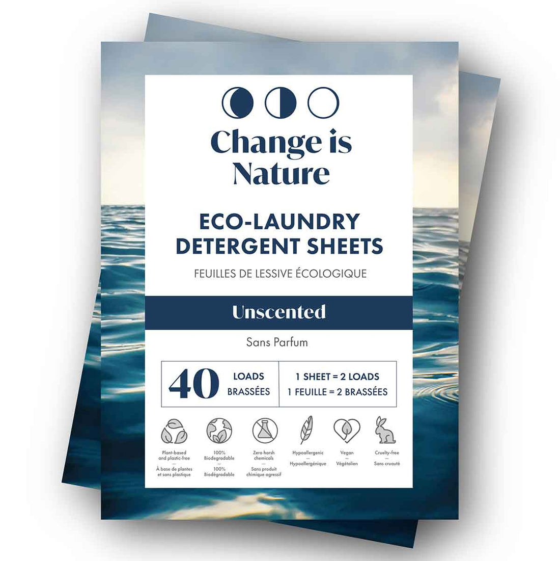 Change is Nature - Unscented Eco Laundry Detergent Sheets